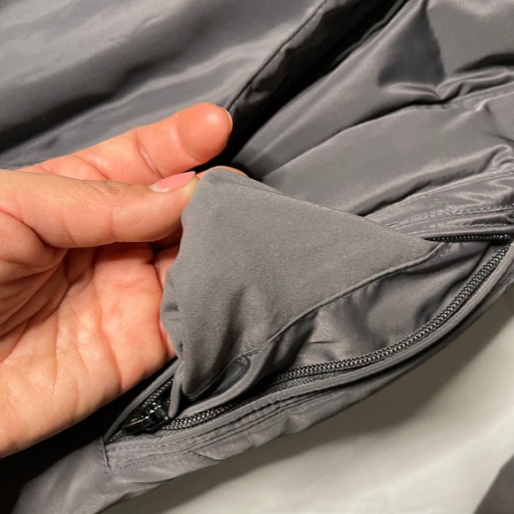 Calvin Klein hooded Trim Faux Fur puffy Coat Gray - Picture 8 of 16